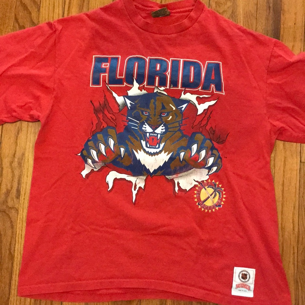Vintage Florida Panthers Nutmeg NHL Hockey T-shirt